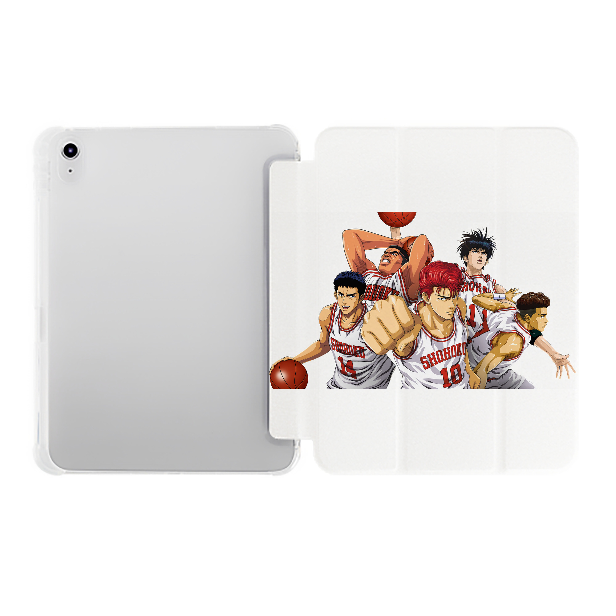 （画像用） SLAM DUNK／スラムダンク IPad ケース ペン収納付き 三つ折りスタンド PUレザー×シリコン 対応機種9.5/10.5/10.9インチ